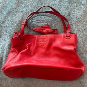Tory Burch Red Tote Bag